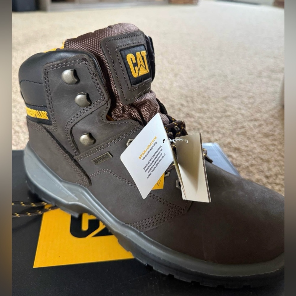 Men’s CAT Steel Toe Workboots - Picture 5 of 8